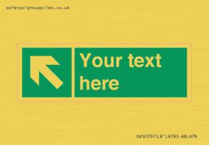 Custom Arrow Top Left Sign